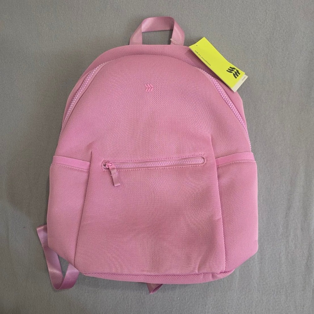All in Motion Pink Mesh Backpack Laptop Sleeve Athletic Gym School Travel Bag